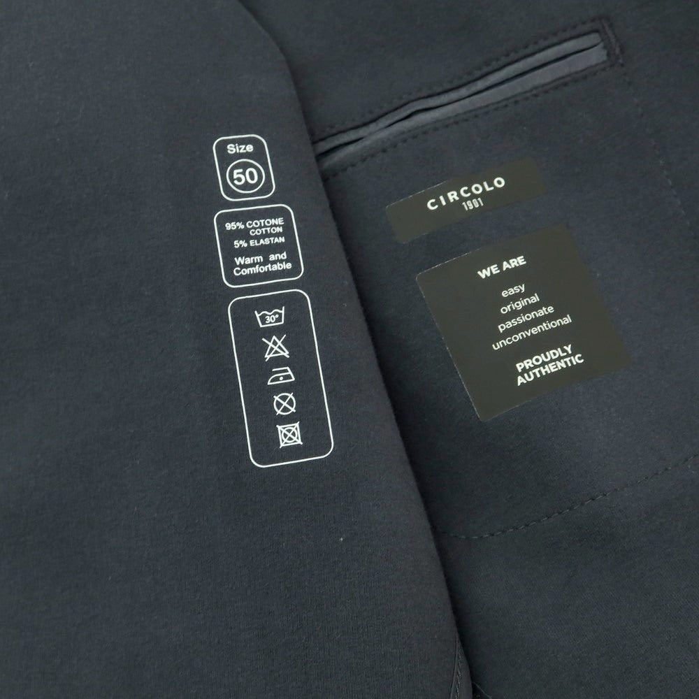 【中古】チルコロ1901 CIRCOLO 1901 コットン ジャージー 2B カジュアルジャケット ネイビー【 50 】【 状態ランクB 】【 メンズ 】