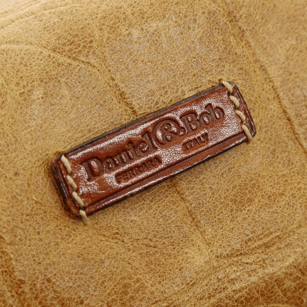 【中古】ダニエルアンドボブ Daniel &amp; Bob レザー ボストンバッグ ベージュブラウン【 状態ランクD 】【 メンズ 】