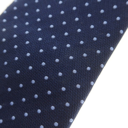 【中古】パオロ アルビザッティ PAOLO ALBIZZATI クワトロピエゲ シルク ドット柄ネクタイ ネイビーxブルー【 状態ランクB 】【 メンズ 】