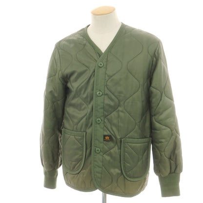 【中古】シーディージー ＣＤＧ × Alpha ナイロン 中綿入り キルティングブルゾン グリーン【 S 】【 状態ランクD 】【 ユニセックス 】