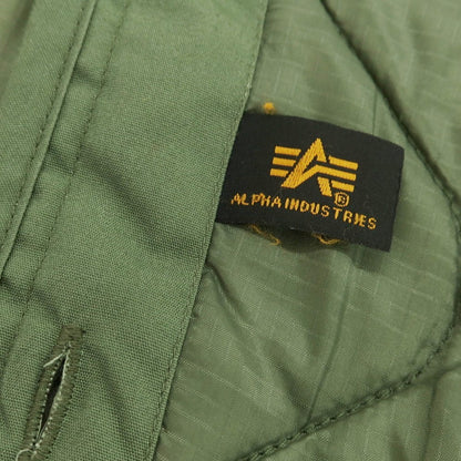 【中古】シーディージー ＣＤＧ × Alpha ナイロン 中綿入り キルティングブルゾン グリーン【 S 】【 状態ランクD 】【 ユニセックス 】