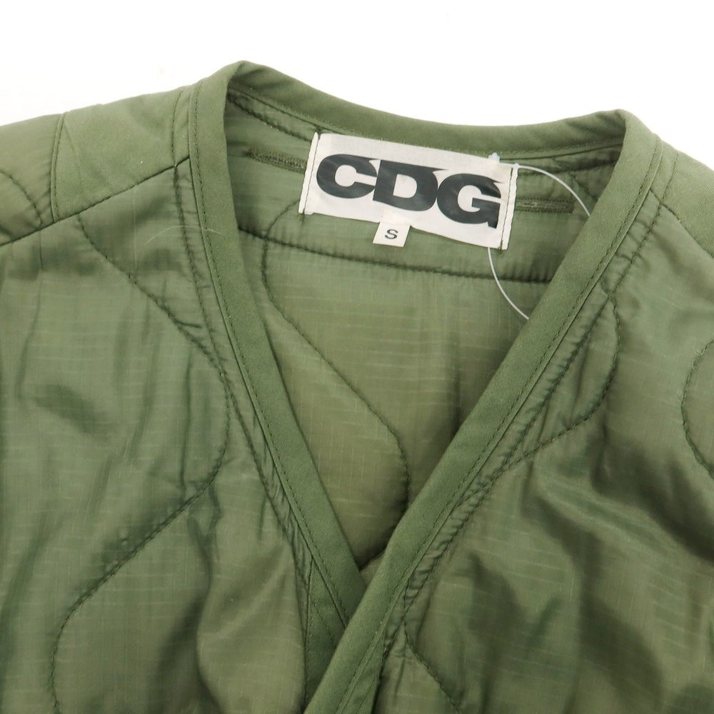 【中古】シーディージー ＣＤＧ × Alpha ナイロン 中綿入り キルティングブルゾン グリーン【 S 】【 状態ランクD 】【 ユニセックス 】