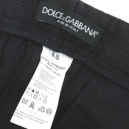 【中古】ドルチェアンドガッバーナ DOLCE&amp;GABBANA ウールコットン カジュアルスラックスパンツ ダークグレー【 48 】【 状態ランクC 】【 メンズ 】