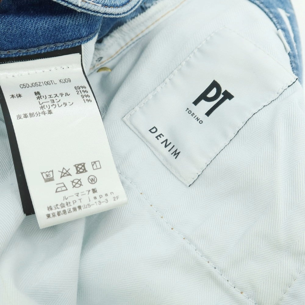 【中古】ピーティートリノ デニム PT TORINO DENIM SWING ストレッチ コットンポリエステルレーヨン デニムパンツ ジーンズ ライトブルー【 30 】【 状態ランクA 】【 メンズ 】