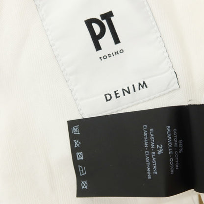 【中古】ピーティートリノ デニム PT TORINO DENIM HOUSE ストレッチ コットン カジュアルスラックスパンツ ホワイト【サイズ30】【 状態ランクB 】【 メンズ 】