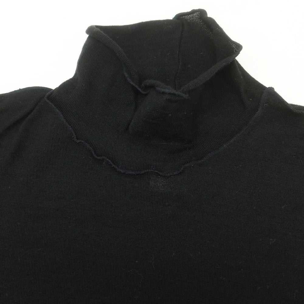【中古】ヨウジヤマモトプールオム Yohji Yamamoto POUR HOMME ハイゲージ ウール ハイネック プルオーバーニット ブラック【 3 】【 状態ランクC 】【 メンズ 】