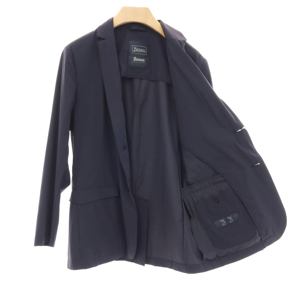 【中古】ヘルノ Herno Laminar ストレッチ ナイロン 2B カジュアルジャケット ネイビー【サイズ48】【 状態ランクC 】【 メンズ 】