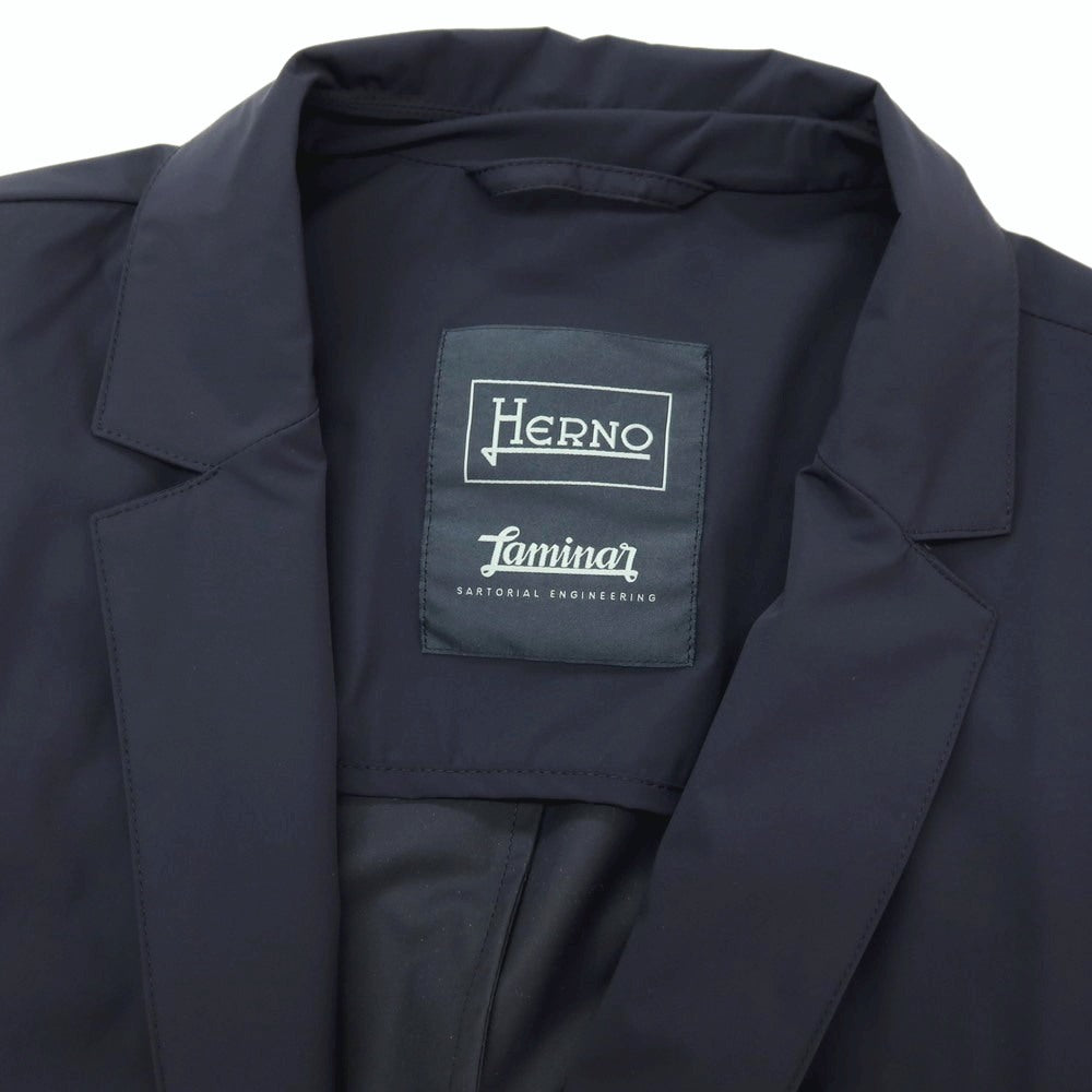 【中古】ヘルノ Herno Laminar ストレッチ ナイロン 2B カジュアルジャケット ネイビー【サイズ48】【 状態ランクC 】【 メンズ 】