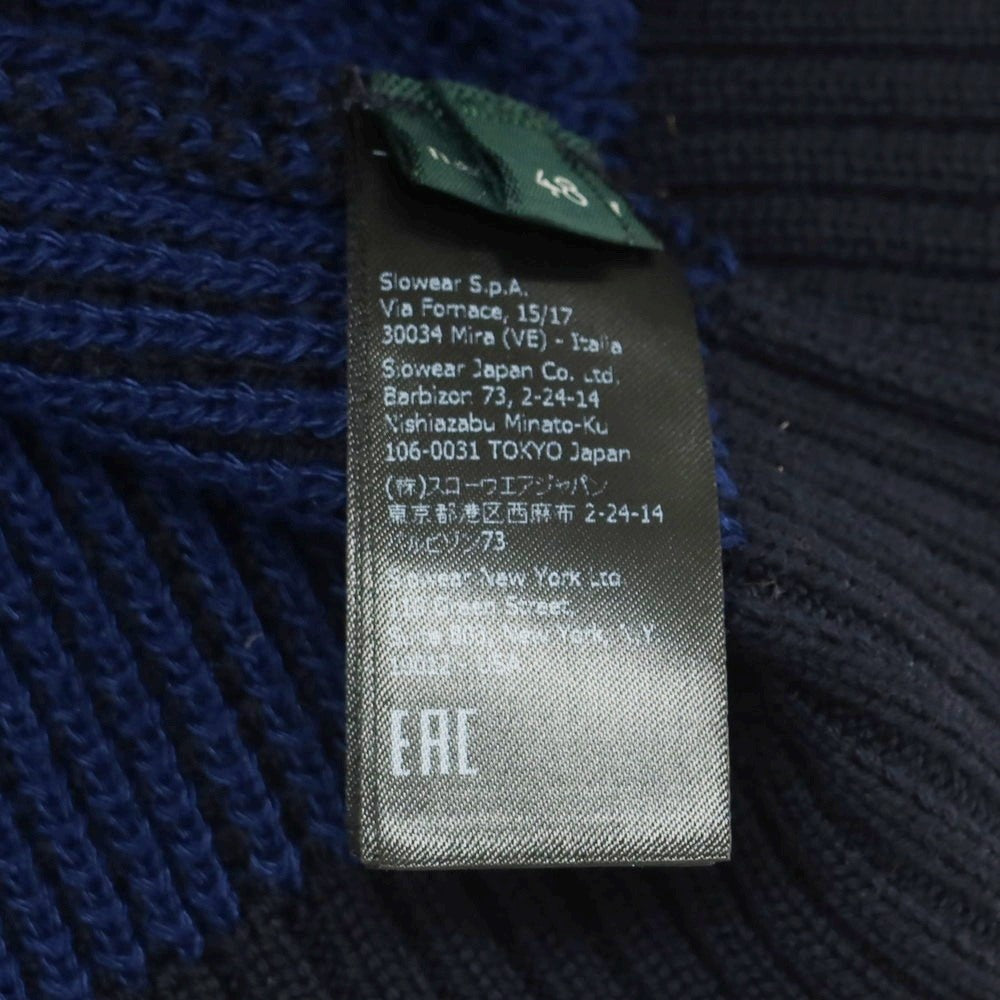 【中古】ザノーネ ZANONE CHIOTO キョート activeKnit ミドルゲージ ウールポリエステル スタンドカラー カーディガン ネイビー【 48 】【 状態ランクC 】【 メンズ 】