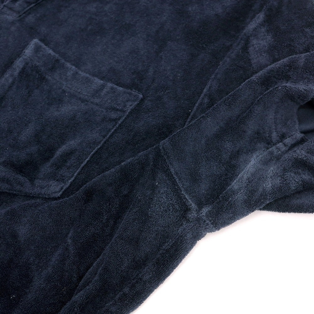 【中古】ラルディーニ LARDINI コットン パイル スキッパー 半袖ポロシャツ ネイビー【サイズ48】【 状態ランクC 】【 メンズ 】
