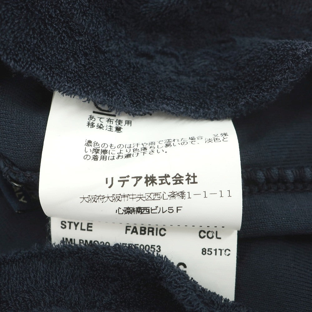 【中古】ラルディーニ LARDINI コットン パイル スキッパー 半袖ポロシャツ ネイビー【サイズ48】【 状態ランクC 】【 メンズ 】