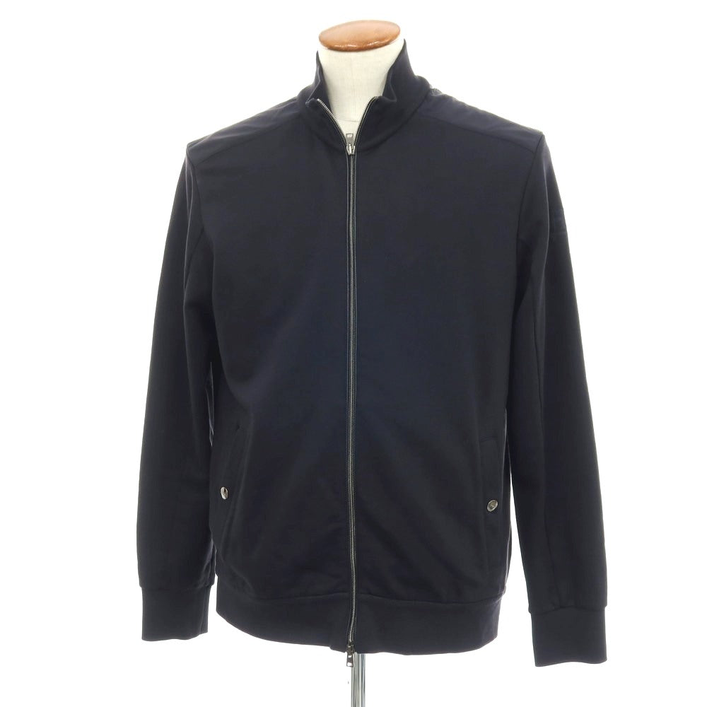 【中古】ヘルノ Herno コットン スタンドカラー ダブルジップ ブルゾン ネイビー【サイズ48】【 状態ランクC 】【 メンズ 】