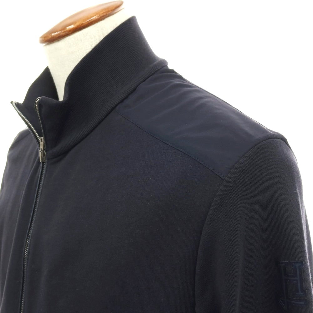 【中古】ヘルノ Herno コットン スタンドカラー ダブルジップ ブルゾン ネイビー【サイズ48】【 状態ランクC 】【 メンズ 】