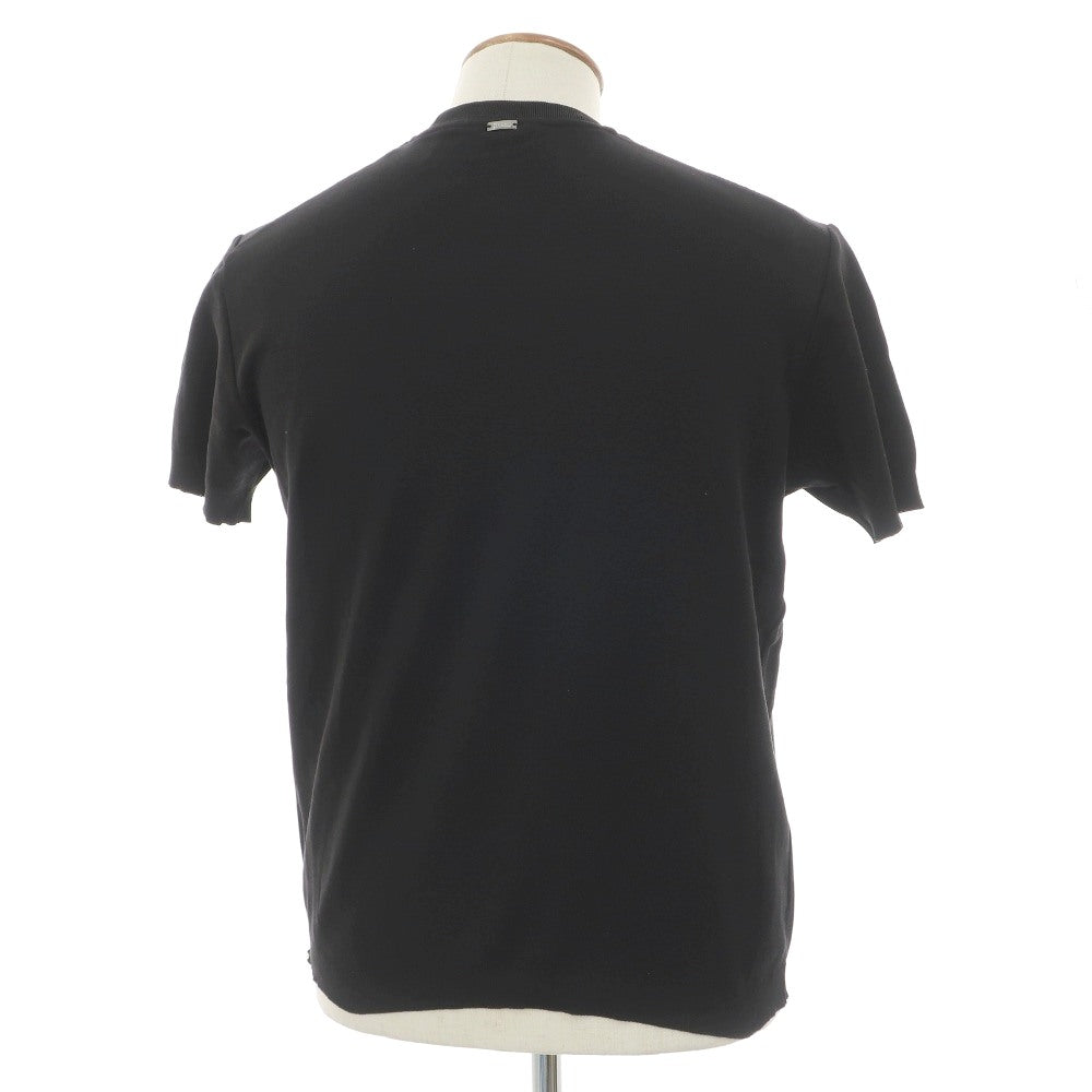 【中古】ヘルノ Herno コットン ジャージー クルーネック 半袖Ｔシャツ ブラック【サイズ48】【 状態ランクC 】【 メンズ 】
