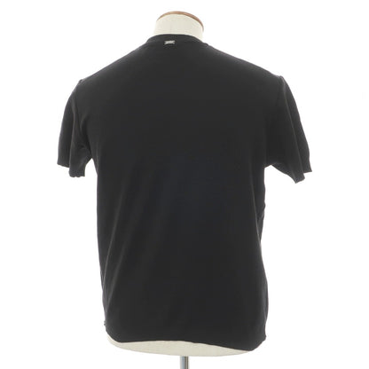 【中古】ヘルノ Herno コットン ジャージー クルーネック 半袖Ｔシャツ ブラック【サイズ48】【 状態ランクC 】【 メンズ 】