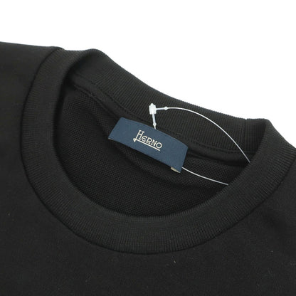 【中古】ヘルノ Herno コットン ジャージー クルーネック 半袖Ｔシャツ ブラック【サイズ48】【 状態ランクC 】【 メンズ 】