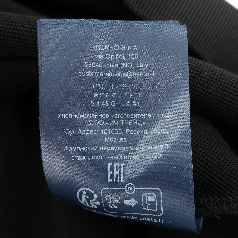 【中古】ヘルノ Herno コットン ジャージー クルーネック 半袖Ｔシャツ ブラック【サイズ48】【 状態ランクC 】【 メンズ 】