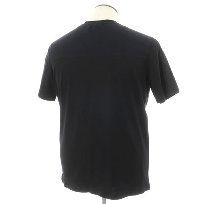 【中古】ヘルノ Herno コットン ジャージー クルーネック 半袖ポケットTシャツ ブラックxブラックネイビー【サイズ50】【 状態ランクC 】【 メンズ 】