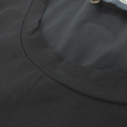 【中古】ヘルノ Herno コットン ジャージー クルーネック 半袖ポケットTシャツ ブラックxブラックネイビー【サイズ50】【 状態ランクC 】【 メンズ 】