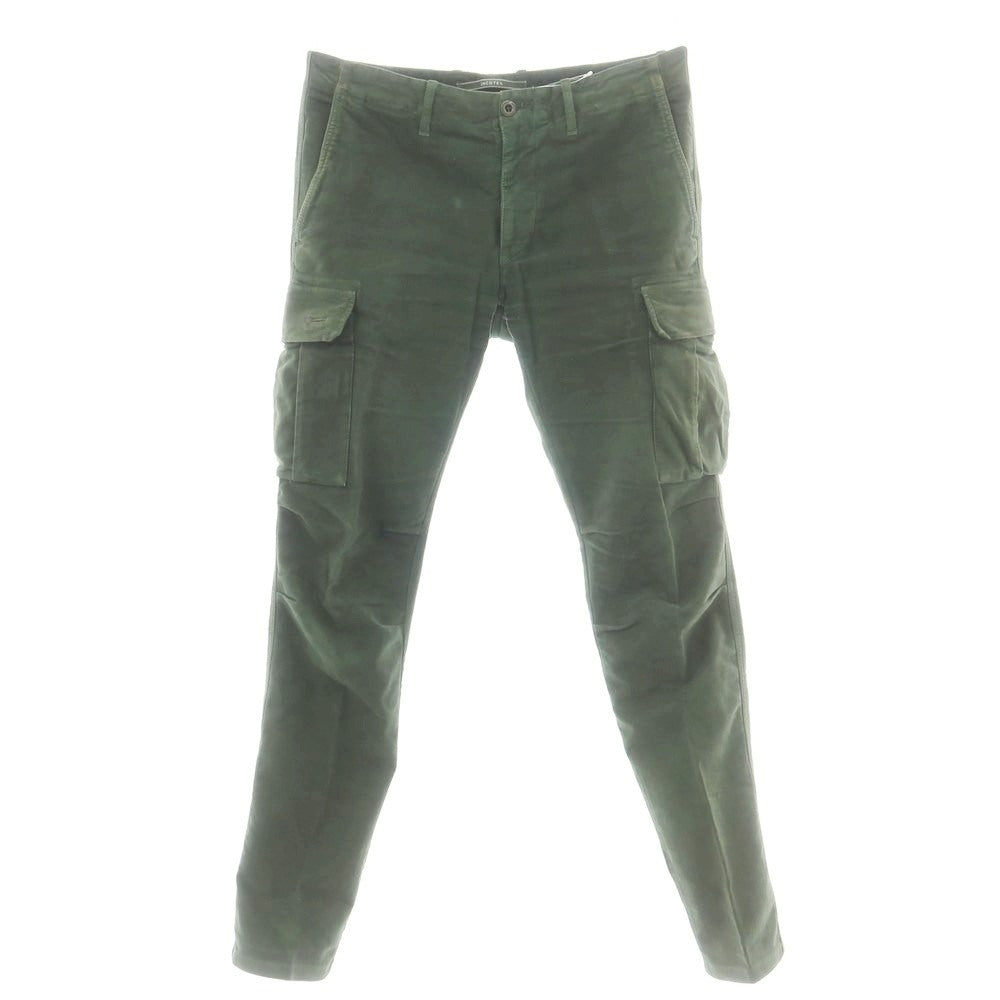 【中古】インコテックス INCOTEX ストレッチコットン カーゴパンツ グリーン【 33 】【 状態ランクC 】【 メンズ 】