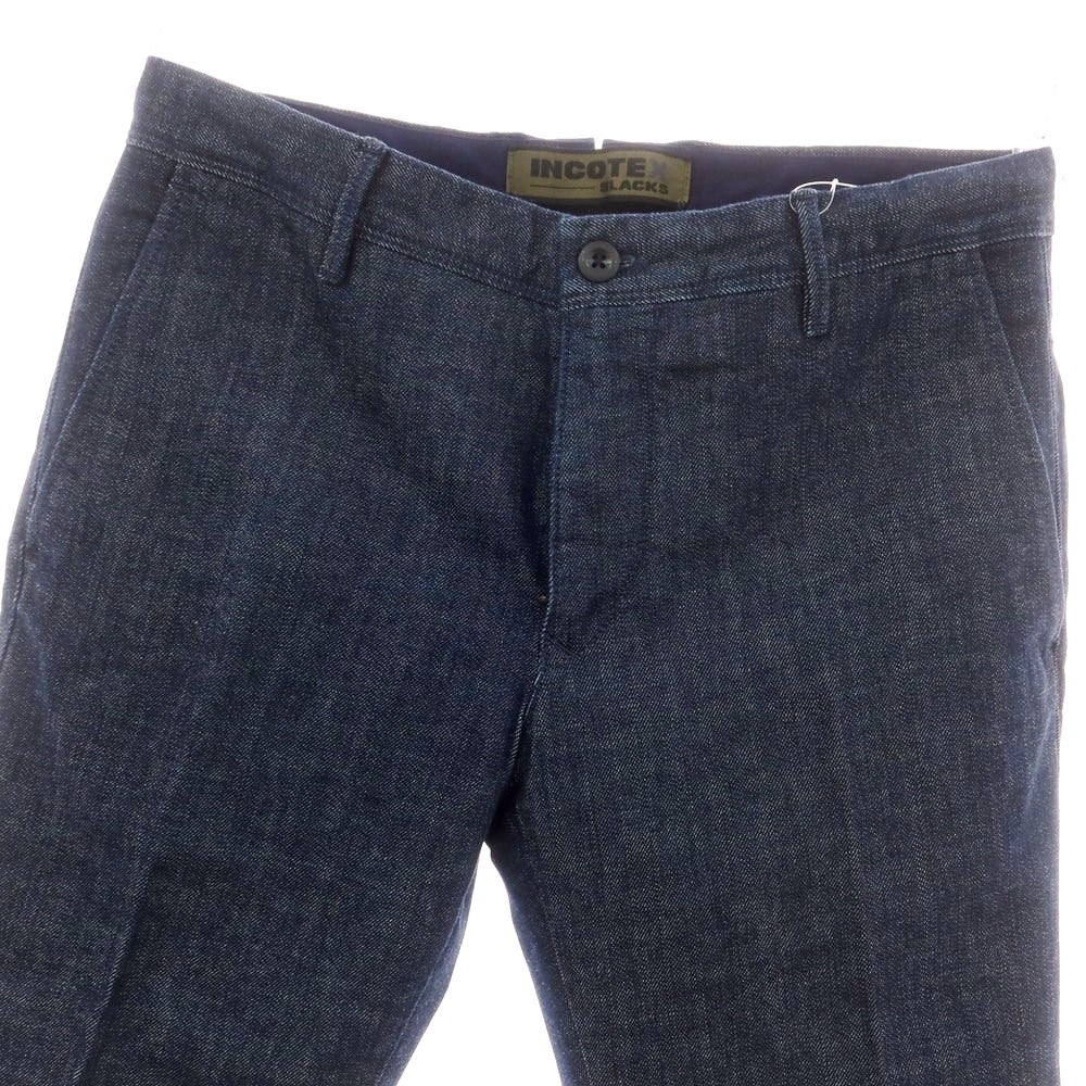 【中古】【未使用】インコテックス スラックス INCOTEX SLACKS ストレッチコットン デニムパンツ ジーンズ ネイビー【 32 】【 状態ランクS 】【 メンズ 】