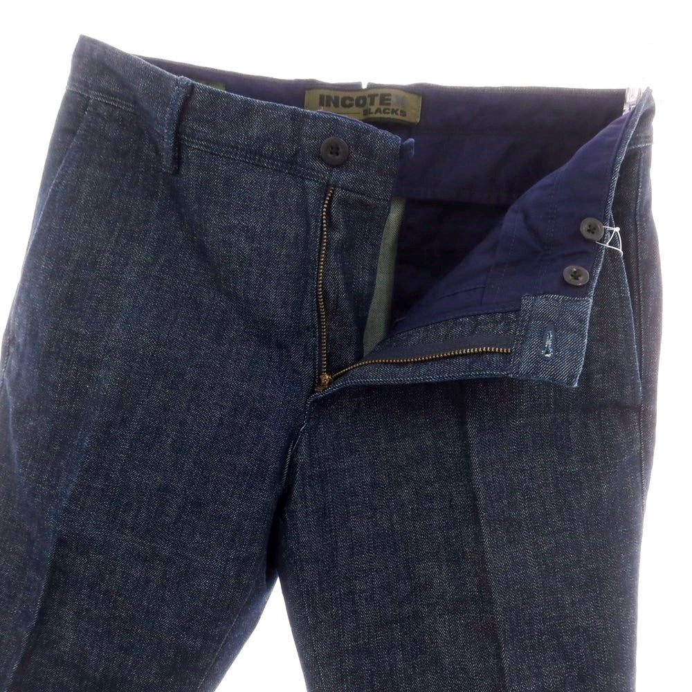 【中古】【未使用】インコテックス スラックス INCOTEX SLACKS ストレッチコットン デニムパンツ ジーンズ ネイビー【 32 】【 状態ランクS 】【 メンズ 】