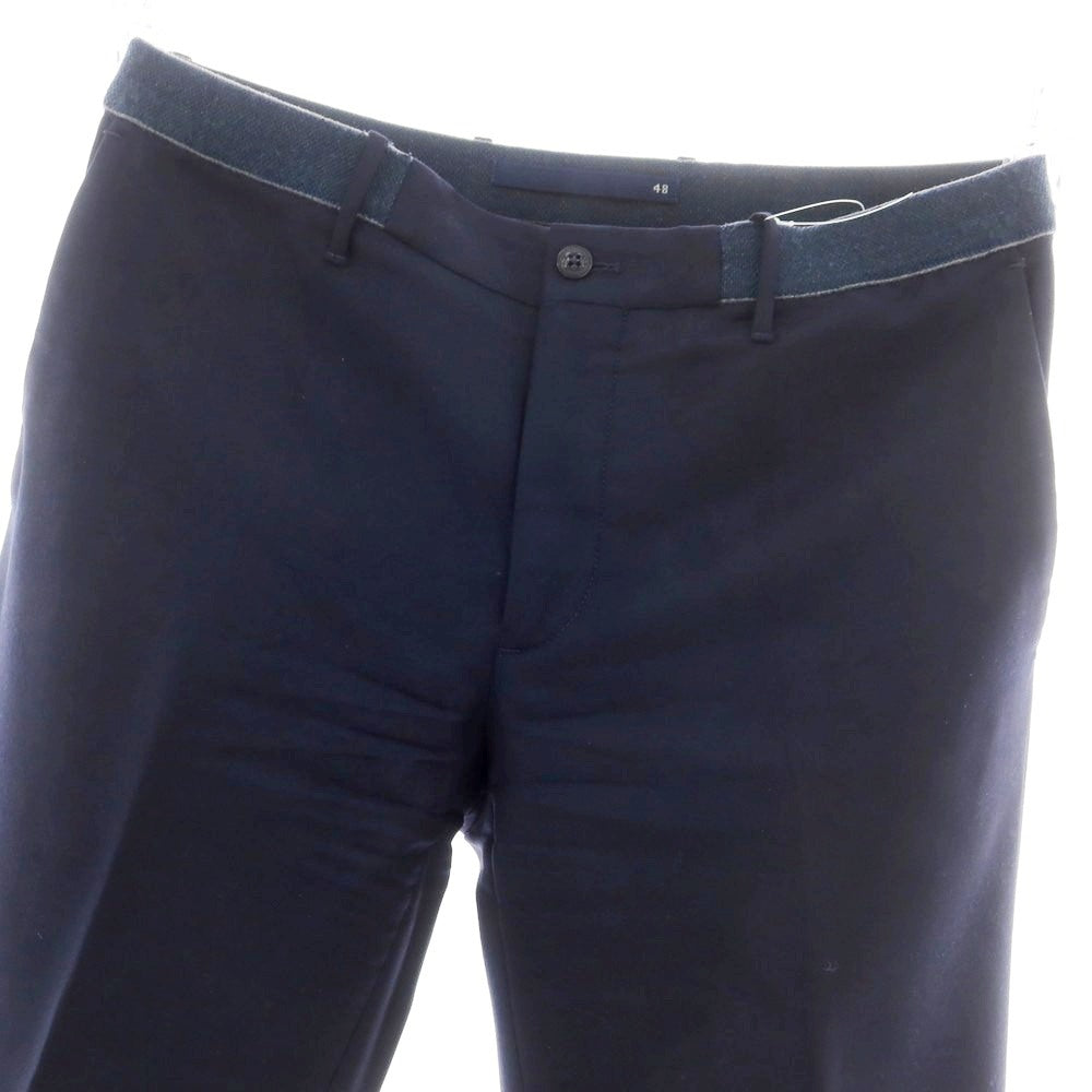 【中古】インコテックス INCOTEX ウール イージスラックスパンツ ネイビー【 48 】【 状態ランクC 】【 メンズ 】