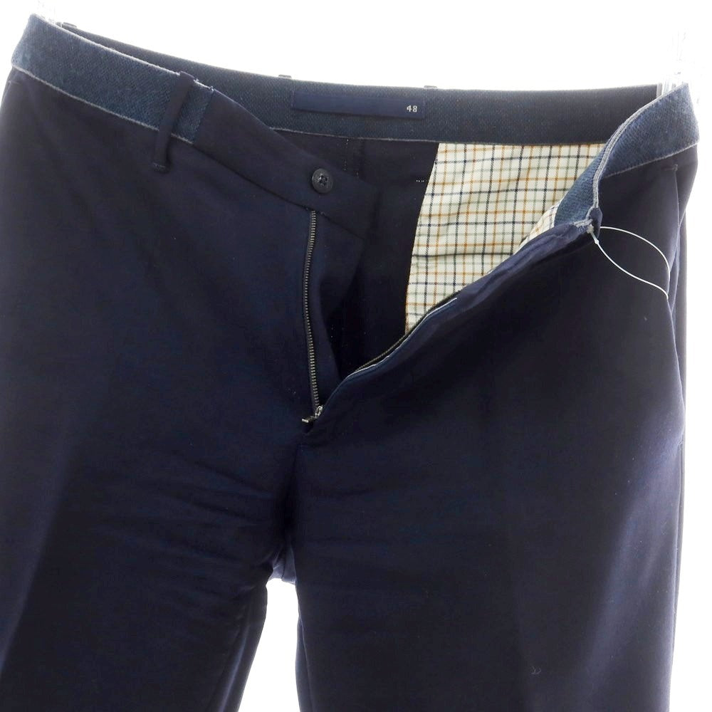 【中古】インコテックス INCOTEX ウール イージスラックスパンツ ネイビー【 48 】【 状態ランクC 】【 メンズ 】