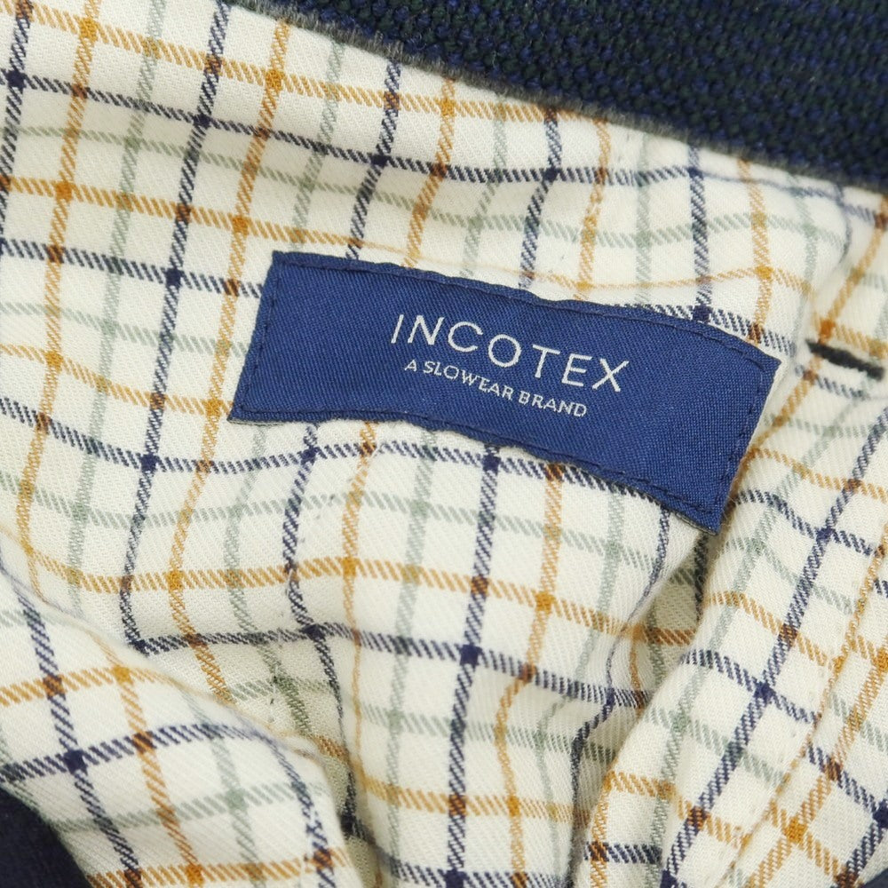 【中古】インコテックス INCOTEX ウール イージスラックスパンツ ネイビー【 48 】【 状態ランクC 】【 メンズ 】