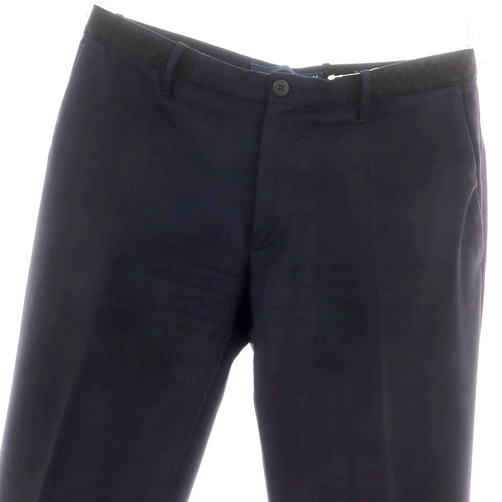 【中古】インコテックス INCOTEX ストレッチ ポリエステルウール イージスラックスパンツ ネイビー【 48 】【 状態ランクC 】【 メンズ 】