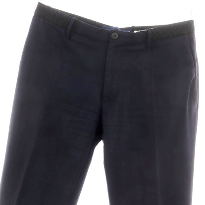 【中古】インコテックス INCOTEX ストレッチ ポリエステルウール イージスラックスパンツ ネイビー【 48 】【 状態ランクC 】【 メンズ 】