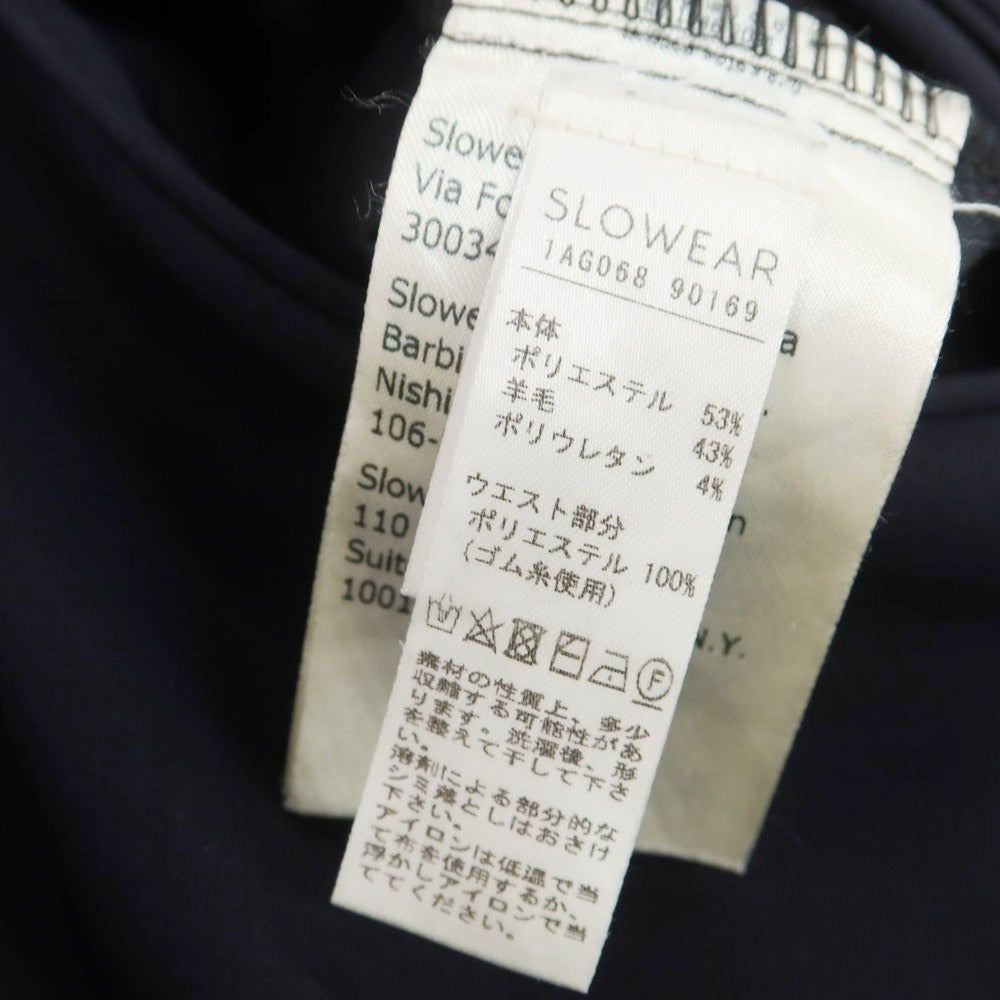 【中古】インコテックス INCOTEX ストレッチ ポリエステルウール イージスラックスパンツ ネイビー【 48 】【 状態ランクC 】【 メンズ 】