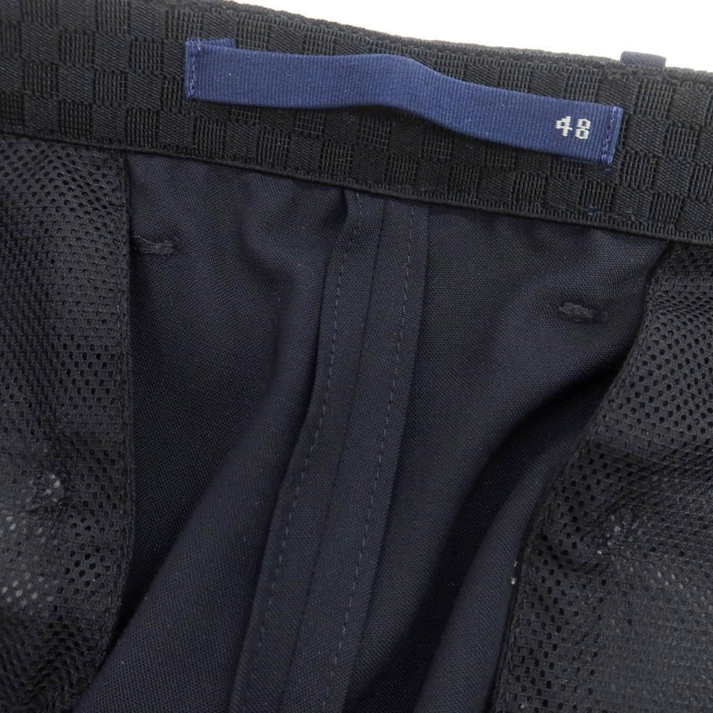 【中古】インコテックス INCOTEX ストレッチ ポリエステルウール イージスラックスパンツ ネイビー【 48 】【 状態ランクC 】【 メンズ 】