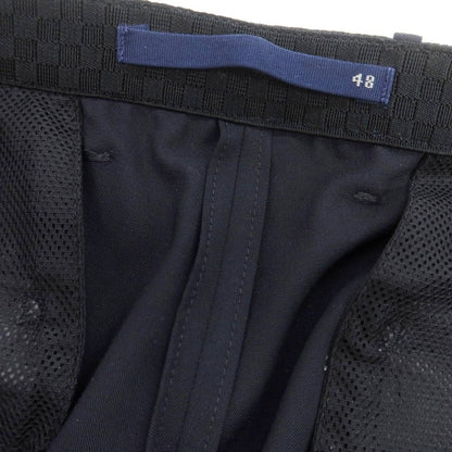 【中古】インコテックス INCOTEX ストレッチ ポリエステルウール イージスラックスパンツ ネイビー【 48 】【 状態ランクC 】【 メンズ 】