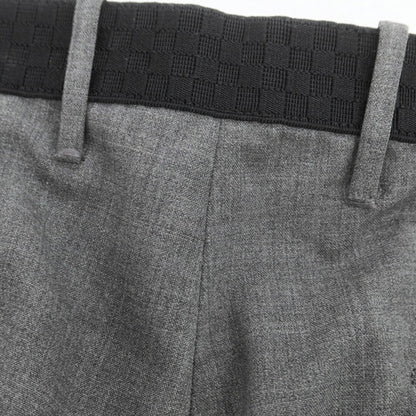 【中古】インコテックス INCOTEX ストレッチ ポリエステルウール イージスラックスパンツ グレー【 48 】【 状態ランクC 】【 メンズ 】