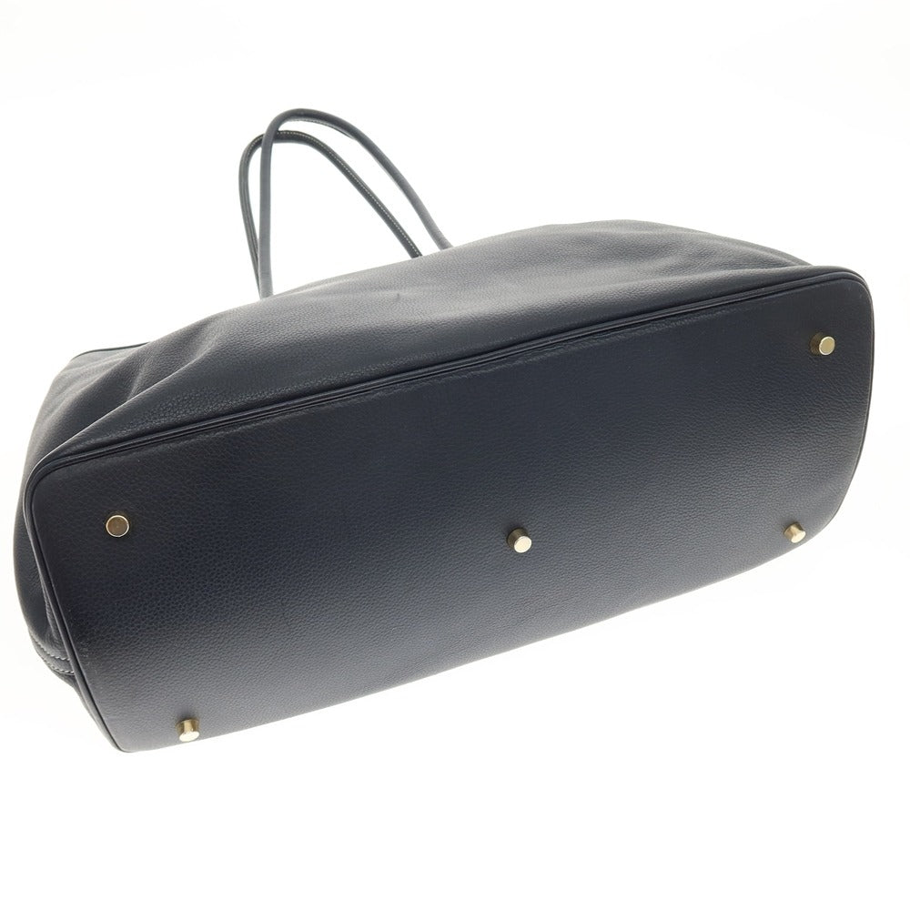 【中古】シセイ Cisei シュリンクレザー トートバッグ ネイビー【 状態ランクC 】【 メンズ 】