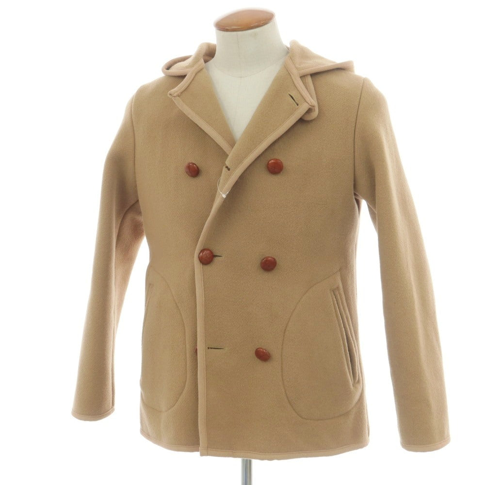 【中古】マッキントッシュ Mackintosh ウール ダブル8ボタン フーデッドコート ベージュ【サイズ38】【 状態ランクD 】【 メンズ 】[CPD]