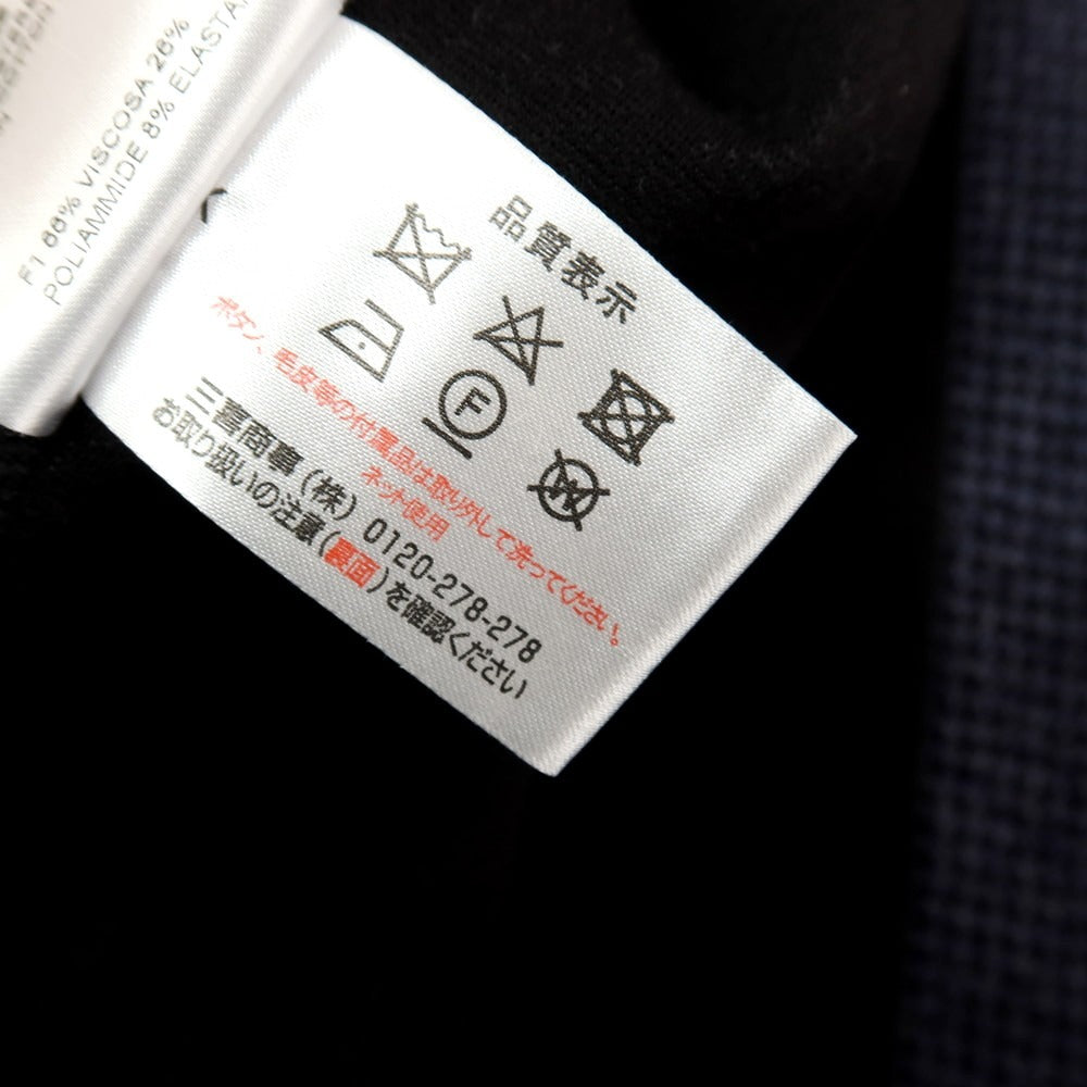 【中古】ティージャケット T-JACKET ポリエステルコットン ジャージー ハウンドトゥース ダブル カジュアル系ジレ ベスト ライトネイビー【サイズM】【 状態ランクB 】【 メンズ 】