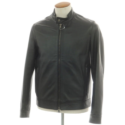 【中古】エンメティ EMMETI JURI ラムスキン レザー シングル レザーブルゾン ブラック【 48 】【 状態ランクA 】【 メンズ 】