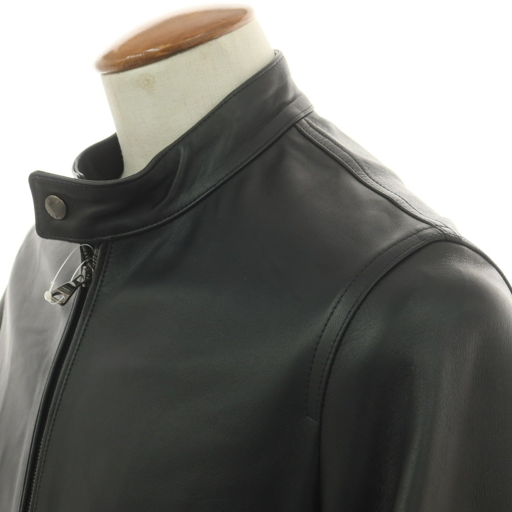 【中古】エンメティ EMMETI JURI ラムスキン レザー シングル レザーブルゾン ブラック【 48 】【 状態ランクA 】【 メンズ 】