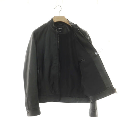 【中古】エンメティ EMMETI JURI ラムスキン レザー シングル レザーブルゾン ブラック【 48 】【 状態ランクA 】【 メンズ 】