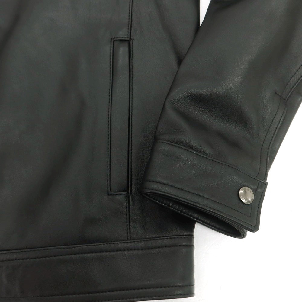 【中古】エンメティ EMMETI JURI ラムスキン レザー シングル レザーブルゾン ブラック【 48 】【 状態ランクA 】【 メンズ 】