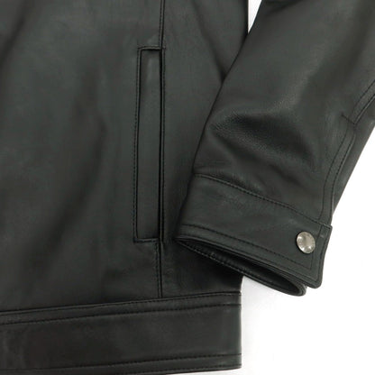 【中古】エンメティ EMMETI JURI ラムスキン レザー シングル レザーブルゾン ブラック【 48 】【 状態ランクA 】【 メンズ 】