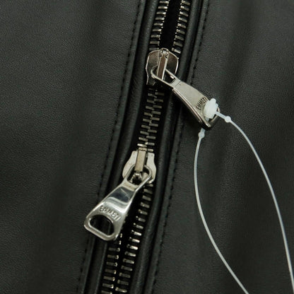 【中古】エンメティ EMMETI JURI ラムスキン レザー シングル レザーブルゾン ブラック【 48 】【 状態ランクA 】【 メンズ 】