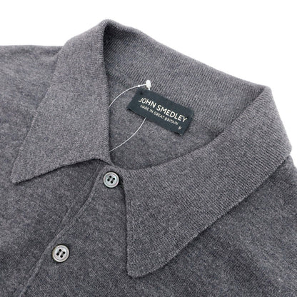 【中古】ジョンスメドレー JOHN SMEDLEY ハイゲージ シーアイランドコットン 半袖 ポロニット グレー【サイズS】【 状態ランクB 】【 メンズ 】