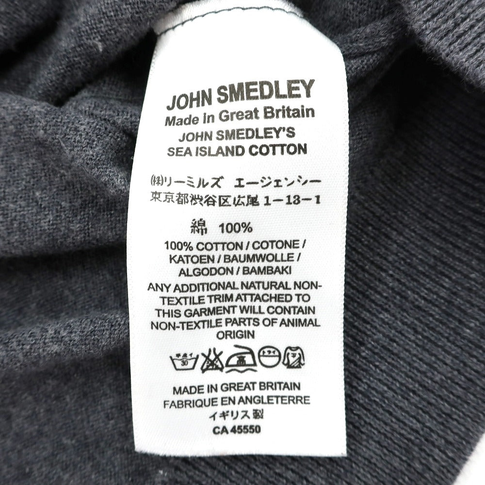 【中古】ジョンスメドレー JOHN SMEDLEY ハイゲージ シーアイランドコットン 半袖 ポロニット グレー【サイズS】【 状態ランクB 】【 メンズ 】
