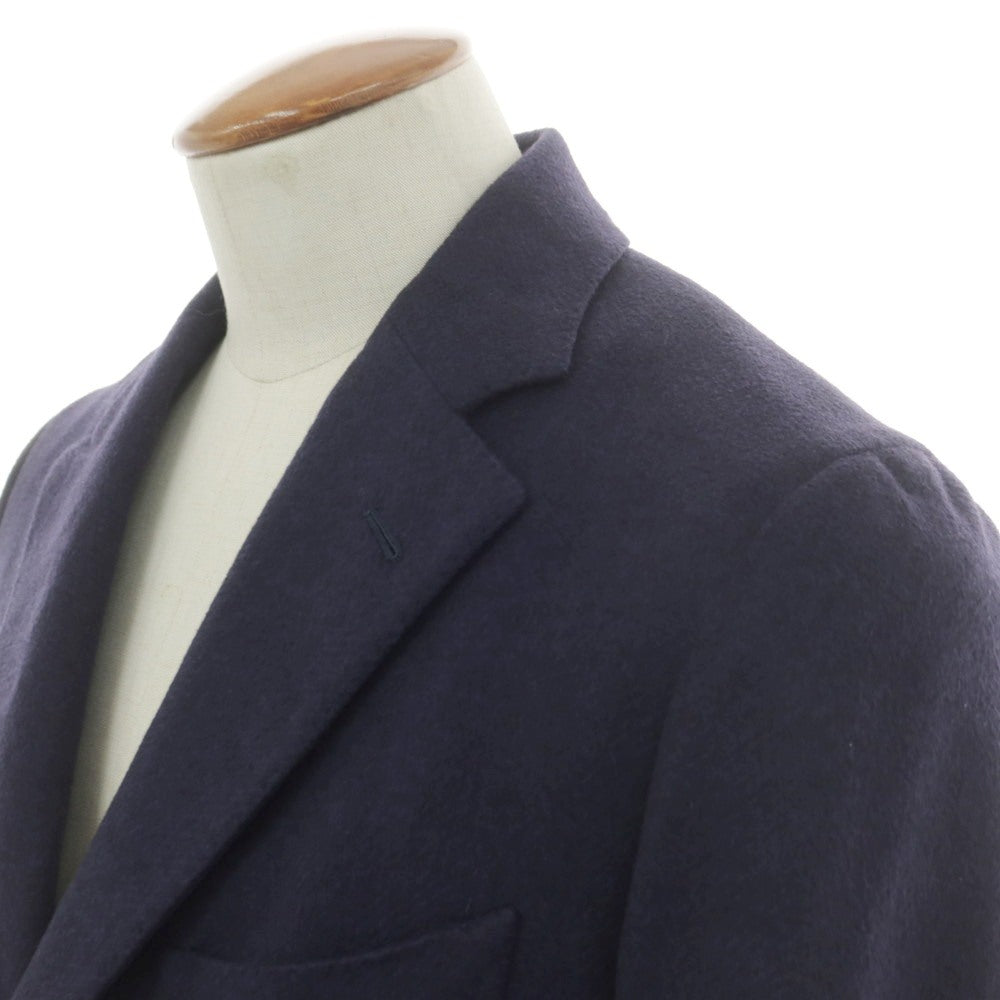 【中古】イザイア ISAIA PORTOFINO ウール チェスターフィールドコート ネイビー【 48 】【 状態ランクB 】【 メンズ 】