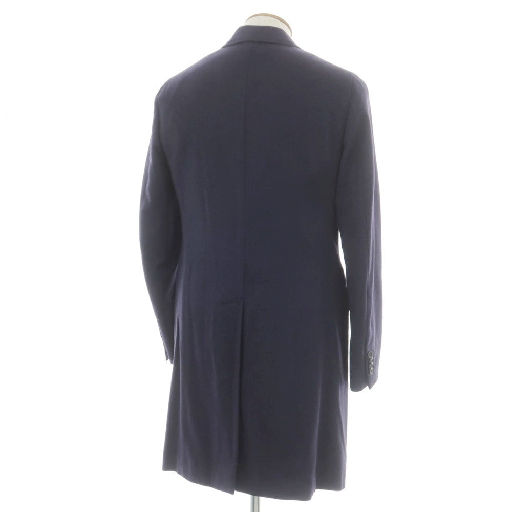 【中古】イザイア ISAIA PORTOFINO ウール チェスターフィールドコート ネイビー【 48 】【 状態ランクB 】【 メンズ 】