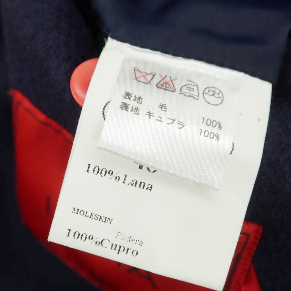 【中古】イザイア ISAIA PORTOFINO ウール チェスターフィールドコート ネイビー【 48 】【 状態ランクB 】【 メンズ 】