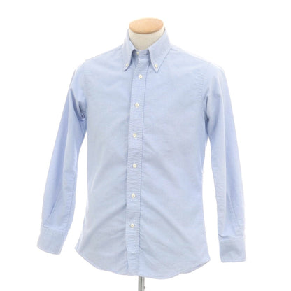 【中古】インディビジュアライズドシャツ INDIVIDUALIZED SHIRTS コットン オックスフォード ボタンダウン カジュアルシャツ ブルー【 15 】【 状態ランクB 】【 メンズ 】